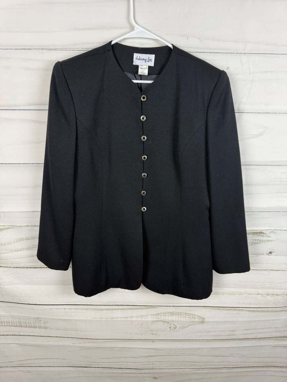 Henry Lee Vintage Women's Black Blazer Jacket Size 14